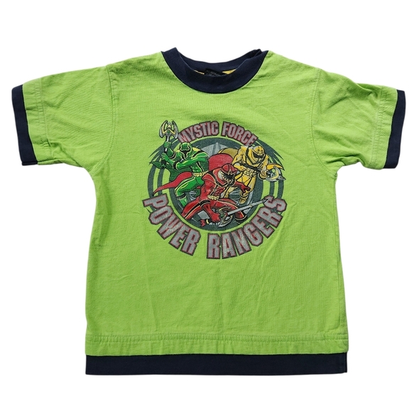 Vintage Y2K Power Rangers Mystic Force Kid’s Sz 5 Short Sleeve Graphic T Shirt - Picture 1 of 7